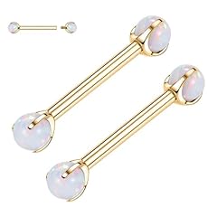 Styele1:White Opal,1 Pair,Gold