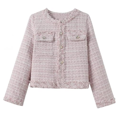 Veste courte française blanche femme avec poches vêtement automne tendance