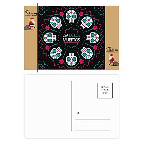 Cartes postales motif crâne et rose lot de 20 pour écrire aux passionnés d'art