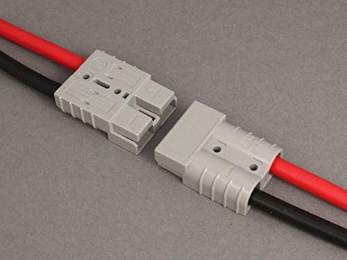 Miniatura 9 de 1 juego de conectores de alimentación de 50 amperios y 2 polos, color gris con terminales para cable # 8 AWG compatible con Anderson 2 carcasas+4