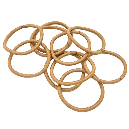 HAARallerliebst® Pack of 20 Thick Beige Hair Bobbles Colour Golden Blonde, Metal-Free Braid Elastics - Image 2