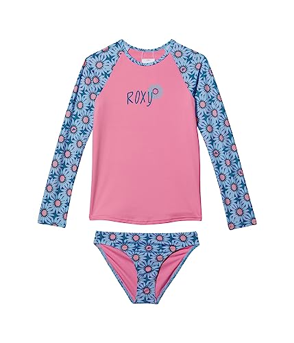 Roxy Girls' Bold Florals Long Sleeve Rashguard Set
