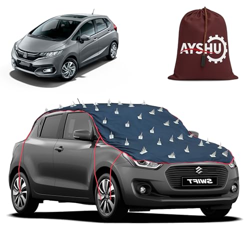 Image of AYSHU Water-Resistant Spike Car Cover for Honda Jazz - Protects from Dogs, Monkeys, Dust, Sunlight & UV - Full Roof Universal Fit