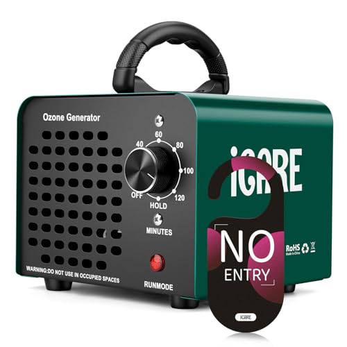 Ozongenerator 30000mg/h, Ozonisator Industrieller Ozongerät O3 Ozon Luftreiniger mit 120 Min Timer für 300㎡ Geruchskiller Geruchsneutralisierer für Auto Garagen Wohnung Hotels Küche Haustiere Gerüche