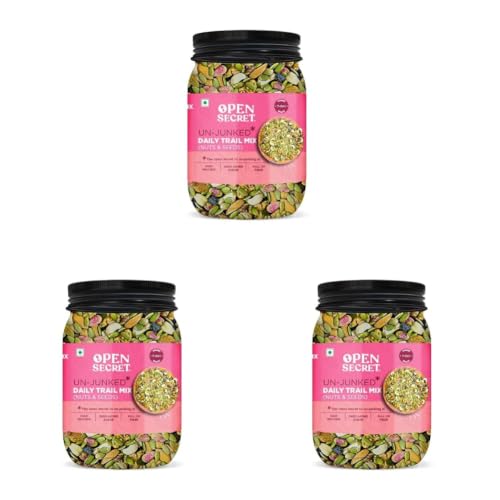 Image of Open Secret Premium Trail Mix | 1Kg | 7 Superfood in 1 Mix | Dry Fruits Mixed pack, Mixed Dry Fruits Contains Pumpkin seeds, Walnut, Cashew, Almond, Pista, Black Raisins & Green Raisins (Pack of 3)