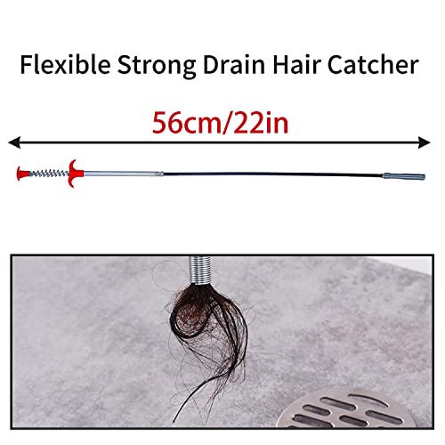 Abflussreiniger 56 cm/22 Zoll Flexibler Spülenreiniger Abflussstangen Schlangenabflusswerkzeug mit einfach zu verwendender wiederverwendbarer Küchenspülenreinigungsbürste