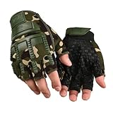 keynoyin Cycling, Hiking and Mountaineering Gloves, Sports Protection Touch Screen Cycling Gloves - Camouflage