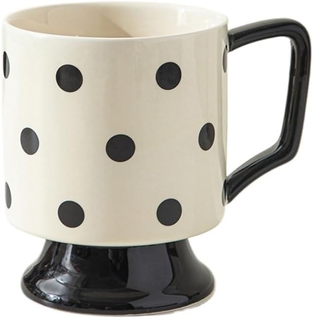 Black White Ceramic Drinking Cup Household Dining Couples Coffee Milk Breakfast Cups