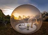 Oaimmk Casa Inflable De La Tienda De La Burbuja, Tienda de iglú de Burbujas inflables Domo Transparente de 360° con El Ventilador Libre