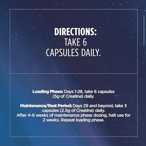 Image of Vega Creatine Monohydrate Capsules, 5g Micronized Creatine Powder per Serving, for Lean Muscle, Support Cognitive Function, Pure, Unflavored, Sugar Free, 180 Pills (30 Servings)