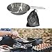 Menolana Camping Fry Pan Nonstick Skillet Folding Handle Flat Bottomed Multipurpose Scratch Resistant Outdoor Cooking Griddle Cookware