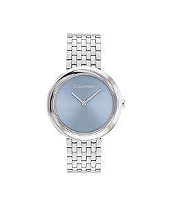 Calvin Klein Women's Twisted Bezel - 34mm 2H Quartz Watch - Stainless Steel Bracelet - Water Resistance 30 Meters - Minimalistic Style  Premium Fashion - Gift for Her