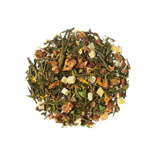 TEA SHOP - Té Verde Magic Mango 100g - 50 Tazas - Formato a Granel - Green tea - En Hojas - Con Mango y Moringa - Antioxidante - Té Frío - Perfecto para Verano