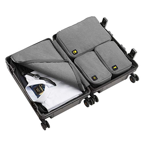 Level8 4 Set Packing Cubes For Carry On Suitcase, Luggage Packing Organizers Bag For Travel Accerssories Travel Essentials - Grey #TOP1