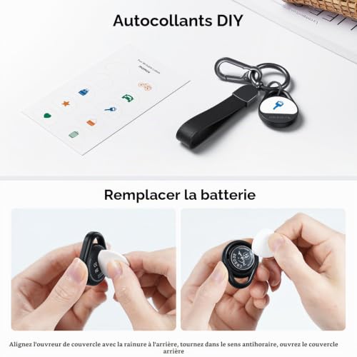 Momax Smart Tracker Tag avec Apple Find My (utilisateurs iOS 18+ Uniquement), Localisateurs D’Objets Bluetooth Tracker pour Valises/Portefeuilles/Clés/Pet/Sacs, 4 Paquets – vue 6