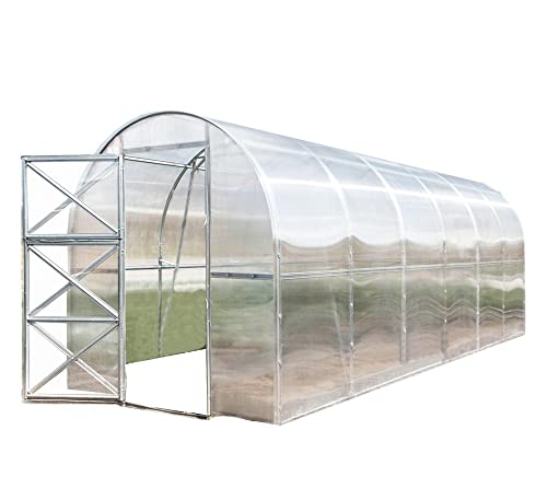 WESTMANN Gewächshaus Tunnel 8m² | 400x200x220 cm Silber | Stahl...