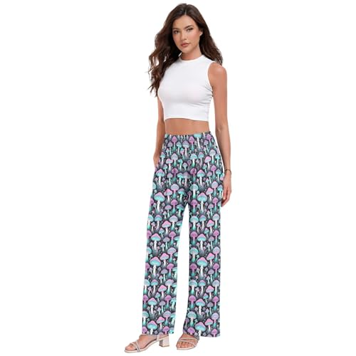 Pantalon de détente ample style champignon pastel goth de qualité