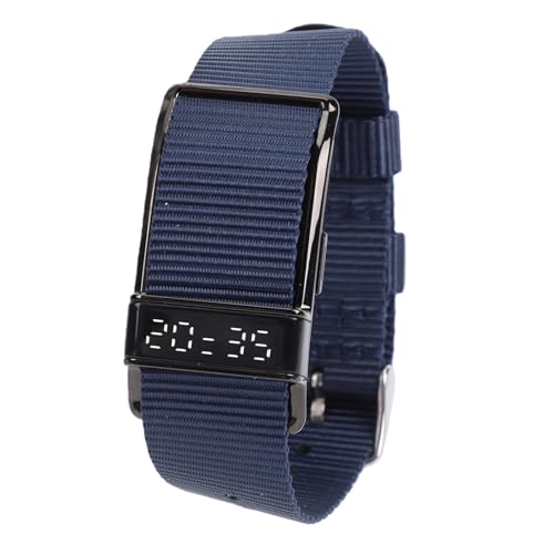 Bracelet connecté Fitness Tracker, Bracelet de santé Polyvalent avec Caméra à Distance et Notifications, Design élégant (Bleu Noir)