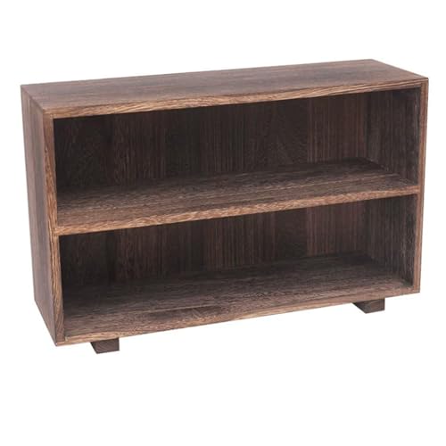 2-Tier Paulownia Wood Coffee Mug Display Shelf - Small Countertop Spice Rack Large Wooden Cup Holder for Kitchen Bathroom Desktop Storage Solutions.