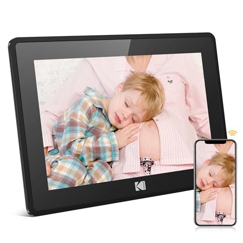 KODAK   Marco de fotos digital WiFi de 10.1 pulgadas, visualización táctil IPS HD con almacenamiento de 16 GB, compartir clips de video y fotos al instante a través de correo electrónico o aplicación,