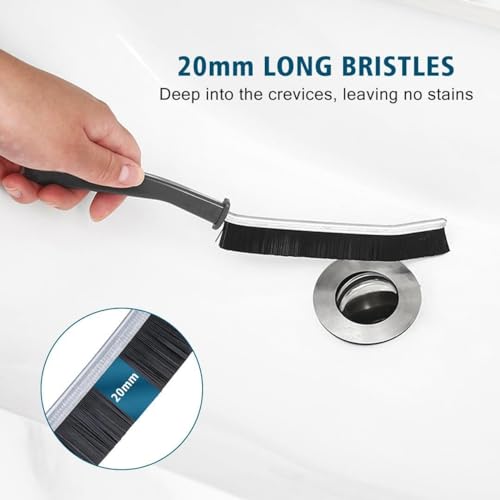 Crevice Cleaning Brush 2pcs Hard Bristle Gap Cleaning Brush Multifunctional Grout Cleaner Bathroom Tile Groove Scrubbing Brushes for Household Use - Image 5