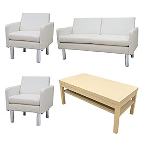 VSKY SHOP】応接ソファ3点セット シンプル ホワイト VSKY SHOP