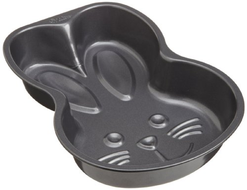 Wilton 0265630 Antihaft-Backform, Hase, 30,5 x 20 x 5 cm, silberfarben