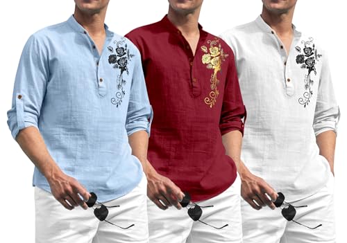 Chemises homme grand confort col chinois pour silhouette 4XL