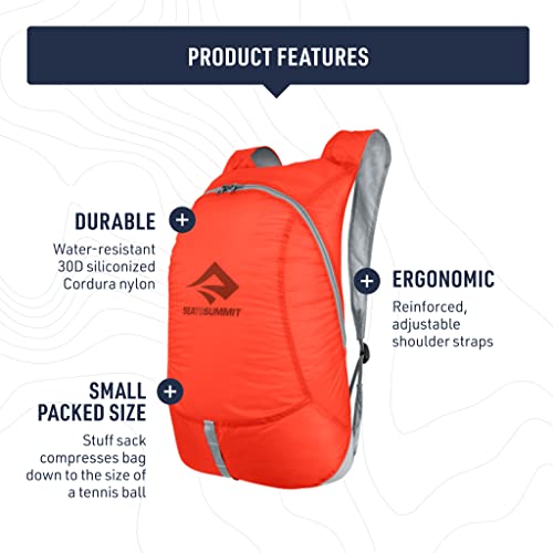 Image of Sea to Summit Ultra-Sil Ultralight Day Pack, 20-Liter, HighRise Grey