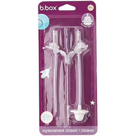 b.box Sippy Cup Replacement Kits with 2 Straws and 1 Cleaner Set Cover