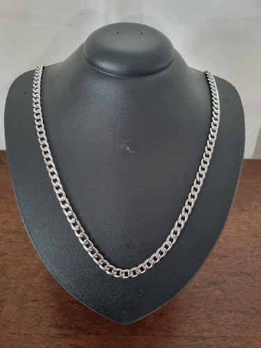 Cordão De Aço Inox Corrente 70cm Grumet 6mm Inoxidável Antialergico Cor Prata