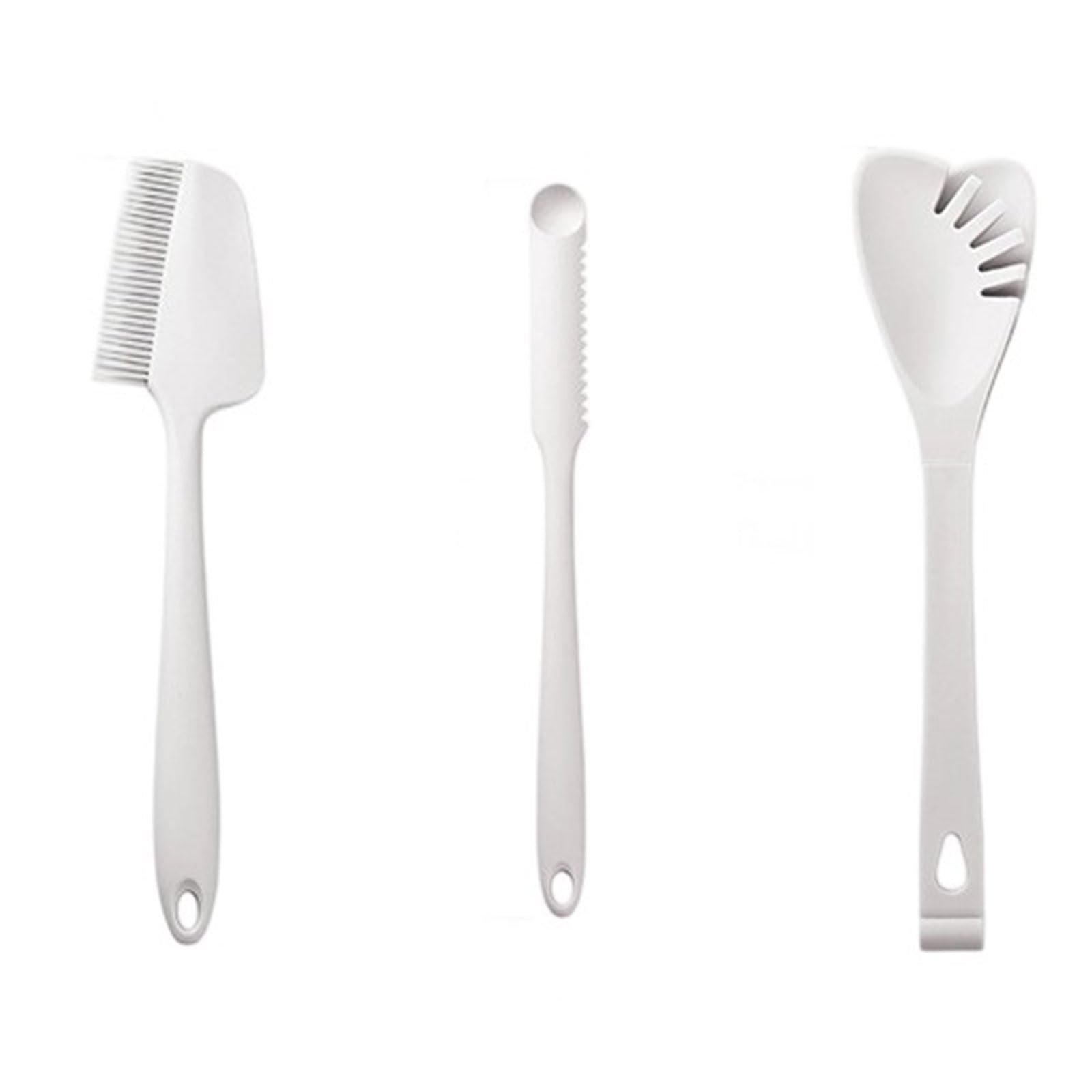 Tsophreniq 3pc High-Temp Kitchen Spatulas, Soft Silicone Scrapers for Nonstick Surfaces, Ergonomic Handle Baking Tools Heats Resistnts Silicones Spatulas for Ergonomic Spatula Set