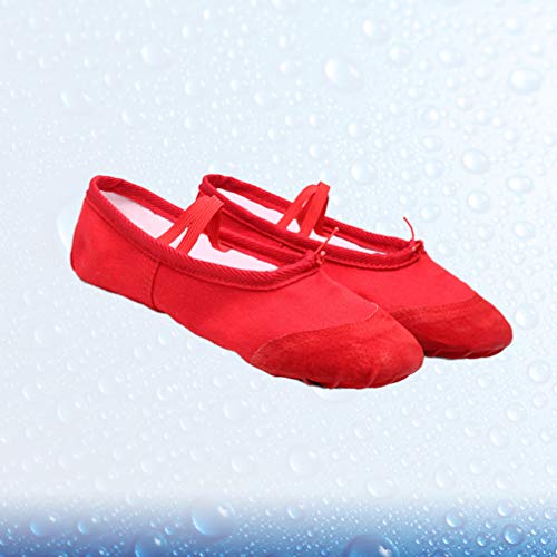 Sapatilhas de balé vermelho Healifty Sapatos de dança sapatilhas de balé Pilates Sapatos de ioga Sap