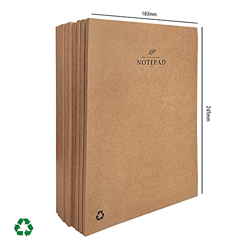 Image of IMAGINE PRODUCTS B5 Recycle Notepad /MEMOPAD /WRITTING PAD Combo Pack (Kraft, Pack of 10). 100 pages in Each