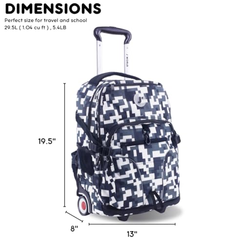 J World New York Lunar Rolling Backpack, Laptop Bag with Wheels, CAMO, One Size4