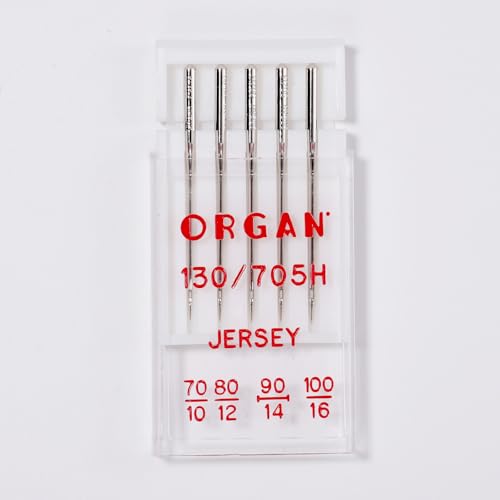 5 Pcs Organ Sewing Machine Needles, Ball Point Jersey Needles, Sizes...