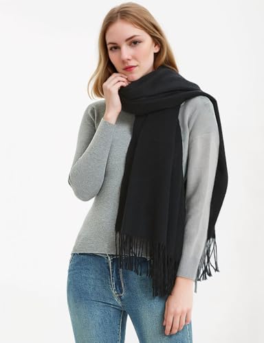 Novawo Wool Shawl Large Thick Pashmina Travel Blanket Scarf Winter Wraps for Women2