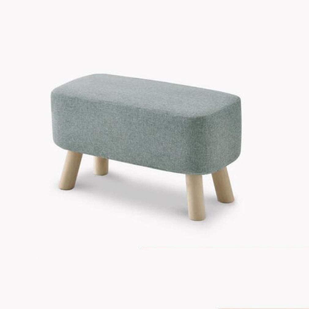 Pouf pouf pouf tabouret de chambre salon lin amovible jambes bois 60cm