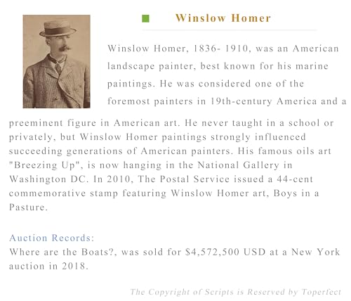 Peintures sur toile Winslow Homer : le cadeau d'exception pour esthète - 2
