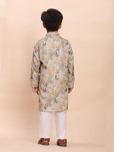 Image of Pro-Ethic Style Developer Boys Heavy Cotton Printed Kurta and Pajama Set for Kid's Ethnic Wear (S-280)