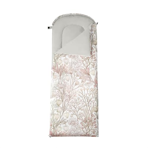Bolsa de dormir Feelyou FlowerKids para niños, rectangular, individual, color rosa suave, material poliéster, impermeable y portátil para camping en 3 estaciones miniatura 4