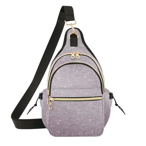 Sac à dos moyen étanche gris violet pour voyage, sac à bandoulière tendance convertible