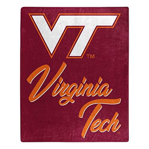 Northwest NCAA Virginia Tech Hokies Unisex-Adult Raschel Throw Blanket, 50" x 60", Signature