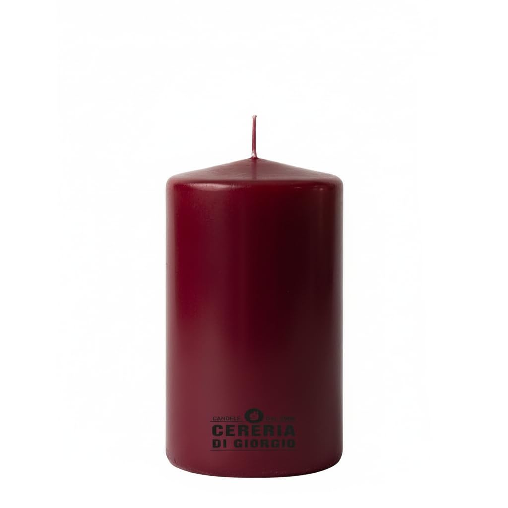 Candle Diameter 7 cm Height 10 cm Bordeaux