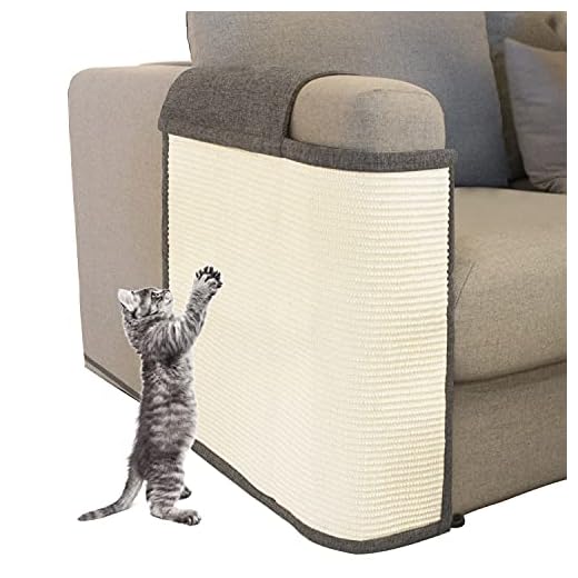 Cat Scratch Furniture Couch Protector with Natural Sisal for Protecting Couch Sofa Chair (Right Hand)