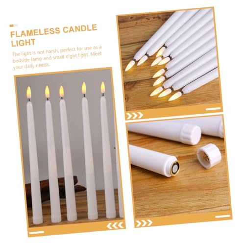 Velas LED amarillas parpadeantes decorativas pack de 6 unidades cera plástica para fiestas caseras 3