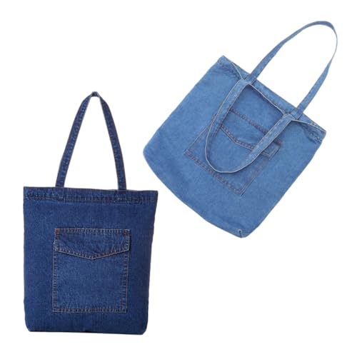 DEARMAMY Bolso Bandolera De Algodón Denim Bolsos Hobo Grandes Para Mujer Bolsos y Monederos De Mezclilla Bolsa De Mezclilla Bolso De Mezclilla Bolsa De Mensajero De Mezclilla Vaquero