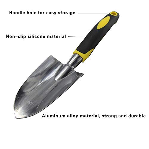 Tuintroffel Handschop, Tuin Handgereedschap Aluminiumlegering Kleine Schop voor Planten Wieden Verplanten Verplaatsen, Tuinieren Geschenken voor Vrouwen Mannen - Afbeelding 4