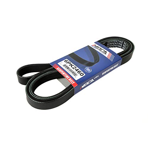 Image of MOCA 6PK2460 EPDM Serpentine Belt for 90-95 Chevy K2500 /K1500 5.0L 5.7L & 90-96 GMC C2500 /K2500 5.7L & 10-12 Land Rover LR4 5.0L