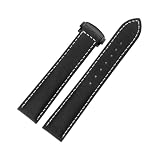 Generico Compatibile con Omega Speedmaster Dark Side Of The Moon Mido Tissot 19 20 21 22 mm cinturino per orologio in nylon tela da uomo(Black white Black,20mm)